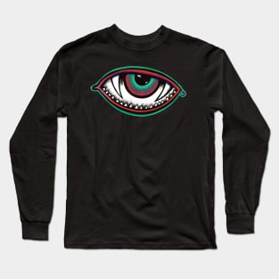 Eyeteeth Eyeball Mouth & Fangs Long Sleeve T-Shirt